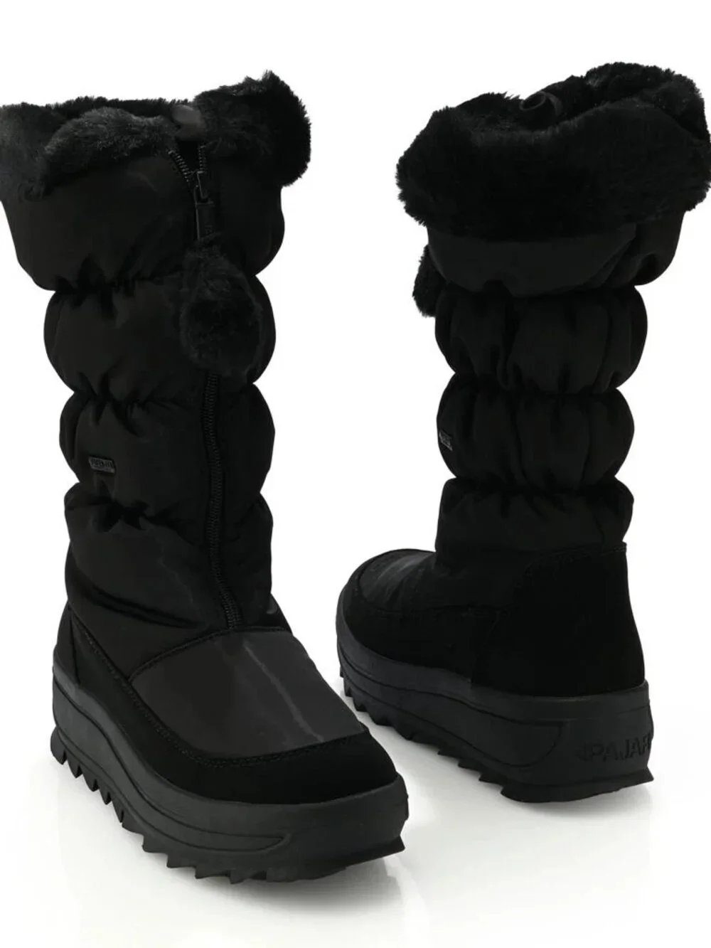 Womens Pajar Canada Toboggan 2.0 Black Shearling Wool Blend Lining Boots 7 - 7.5